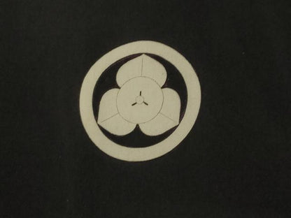 平和屋着物●男性　黒紋付　正絹　逸品　AABI5319ck