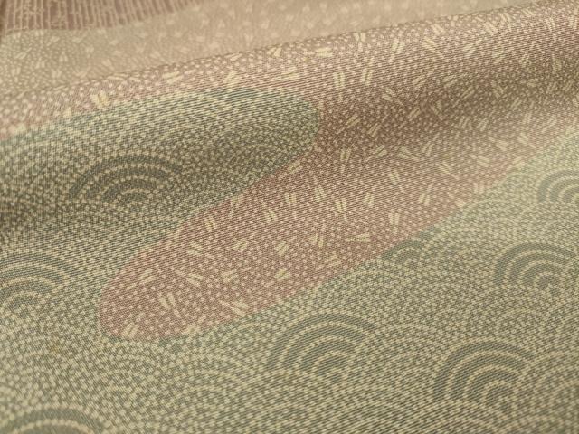 平和屋着物●寺山存男　江戸小紋　訪問着　切嵌文　正絹　逸品　AABI5323ck