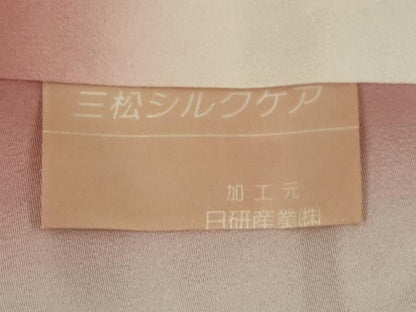 平和屋着物●上質な小紋　楓　金彩　正絹　逸品　AABI5324ck