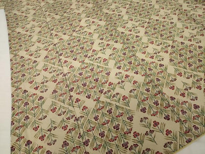 平和屋着物●上質な小紋　型染め　草花文　正絹　逸品　AABI5326ck