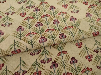 平和屋着物●上質な小紋　型染め　草花文　正絹　逸品　AABI5326ck