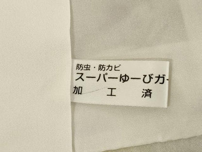 平和屋着物●上質な小紋　型染め　草花文　正絹　逸品　AABI5326ck