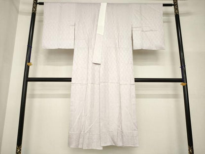 平和屋着物●長襦袢　無双仕立て　市松地紋　胡桃染色　正絹　逸品　AABI5327ck