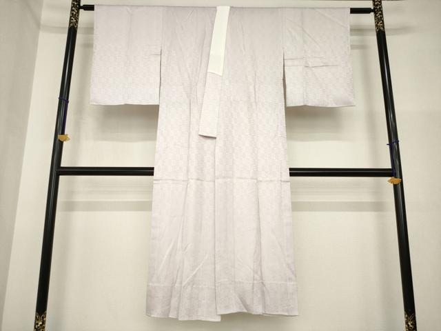 平和屋着物●長襦袢　無双仕立て　市松地紋　胡桃染色　正絹　逸品　AABI5327ck