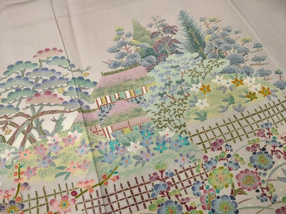 平和屋着物●本加賀友禅作家　北市秀樹　色留袖　偕楽園　正絹　逸品　AABI5330ck