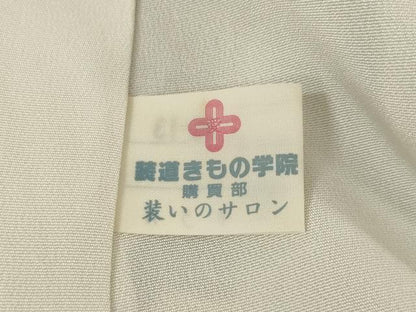 平和屋着物●上質な小紋　紅型　流水花鳥文　黒地　正絹　逸品　AABI5332ck