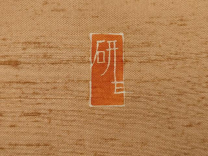 平和屋着物●石川県指定無形文化財　牛首紬　白山工房　手織り　訪問着　友禅　作家物　枝花文　正絹　逸品　AABI5333ck