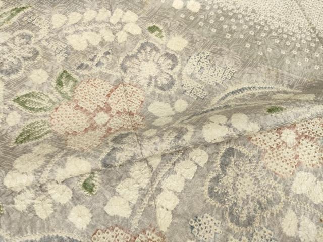 平和屋着物●訪問着　総絞り　流水花文　三越扱い　正絹　逸品　AABI5334ck