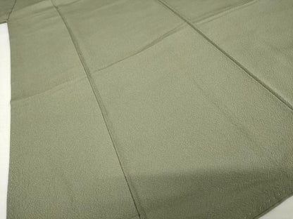 平和屋着物●上質な色無地　藍媚茶色　正絹　逸品　AABI5336ck