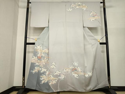 平和屋着物●訪問着　地紙吉祥花文　金彩　正絹　逸品　AABI5337ck