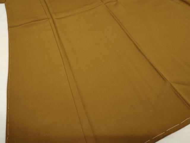 平和屋着物●上質な色無地　香染色　正絹　逸品　未使用　AABI5338ck