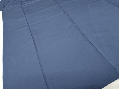 平和屋着物●上質な色無地　作家物　青褐色　正絹　逸品　AABI5340ck