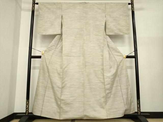 平和屋着物●石川県指定無形文化財　牛首紬　白山工房　手織り　霞文　正絹　逸品　AABI5342ck