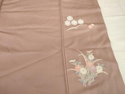平和屋着物●色留訪問着　駒刺繍　飾花宝尽くし　暈し染め　金彩　正絹　逸品　AABI5343ck