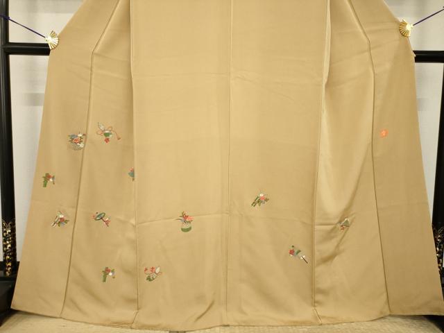 平和屋着物●ファッションデザイナー 花井幸子　訪問着　刺繍　器物花文　正絹　逸品　AABI5344ck