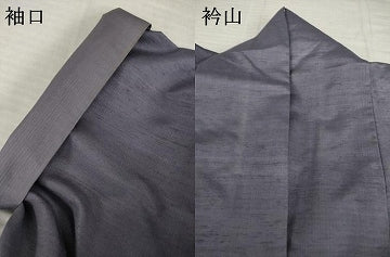 平和屋着物●菅原工房　菅原結作　漢方染紬　色無地　葡萄鼠色　正絹　逸品　AABI5355ck