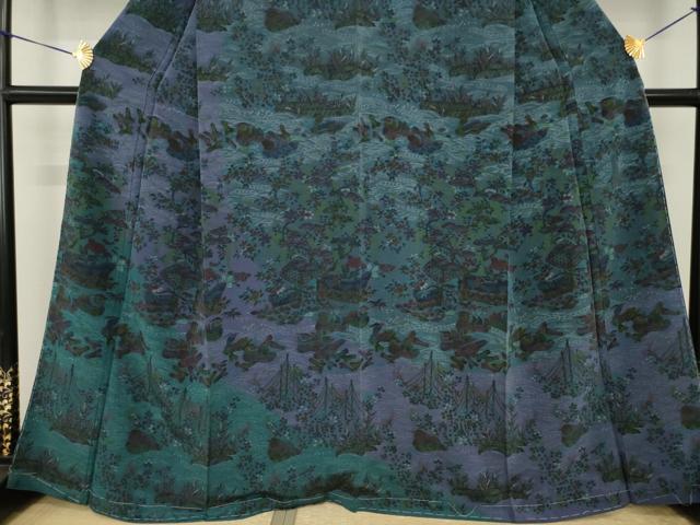 平和屋着物●前田仁仙　仁仙更紗　訪問着　鴛鴦花文　正絹　逸品　AABI5356ck