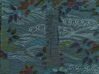 平和屋着物●前田仁仙　仁仙更紗　訪問着　鴛鴦花文　正絹　逸品　AABI5356ck
