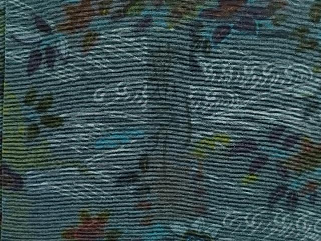 平和屋着物●前田仁仙　仁仙更紗　訪問着　鴛鴦花文　正絹　逸品　AABI5356ck