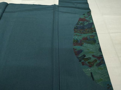 平和屋着物●前田仁仙　仁仙更紗　訪問着　鴛鴦花文　正絹　逸品　AABI5356ck