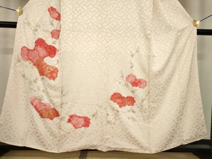 平和屋着物●訪問着　駒刺繍　桐　正絹　逸品　AABI5358ck