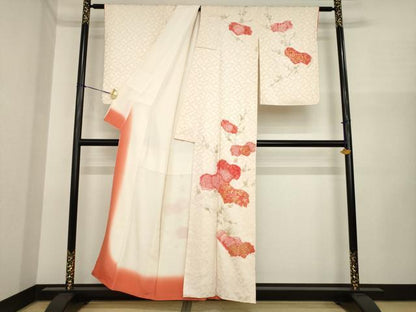 平和屋着物●訪問着　駒刺繍　桐　正絹　逸品　AABI5358ck