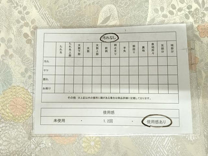 平和屋着物◎六通柄袋帯　唐織　草花文　金銀糸　正絹　逸品　AABI5396yx
