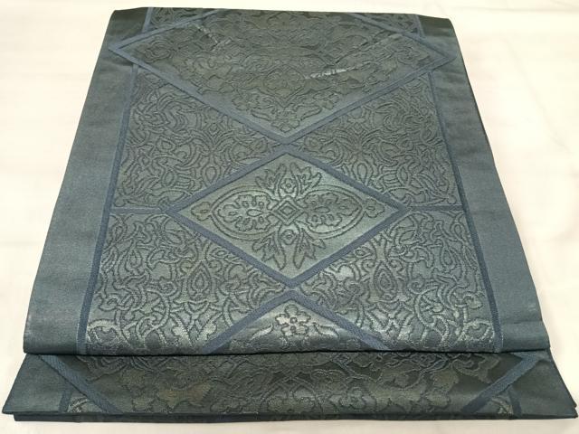 平和屋着物◎六通柄袋帯　花菱文　正絹　逸品　AABI5411yx