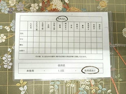 平和屋着物◎六通柄袋帯　唐織　飾花文　金糸　正絹　逸品　AABI5414yx