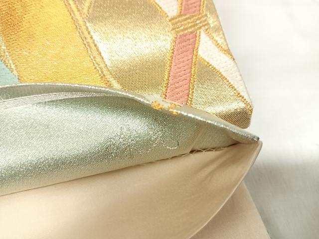 平和屋着物◎六通柄袋帯　光悦垣梅枝文　珠光　金糸　正絹　逸品　AABI5420yx