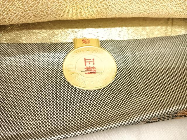 平和屋着物◎西陣　佐賀錦　六通柄袋帯　花舞季　金銀糸　正絹　逸品　AABI5443yx