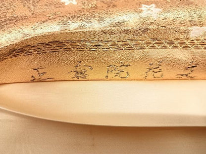 平和屋着物◎六通柄袋帯　正倉院花文　金糸　正絹　逸品　AABI5446yx