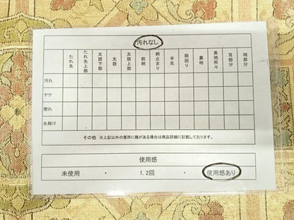 平和屋着物◎佐賀錦　六通柄袋帯　正倉院花文　金糸　正絹　逸品　AABI5449yx