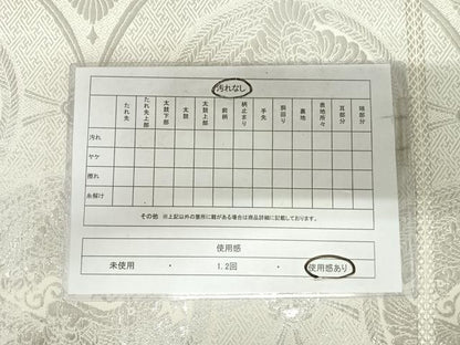 平和屋着物◎六通柄 本袋帯 双鳥丸文 純プラチナ箔 正絹 逸品 AABI5493yx