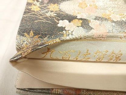 平和屋着物◎九百佐賀錦 六通柄袋帯 唐織 御所解 金銀糸 正絹 逸品 AABI5506yx