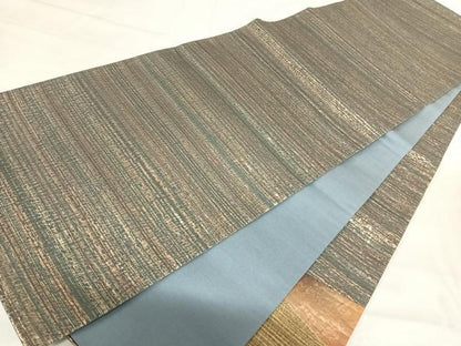 平和屋着物◎太鼓柄袋帯 切嵌 金糸 正絹 逸品 AABI5519yx