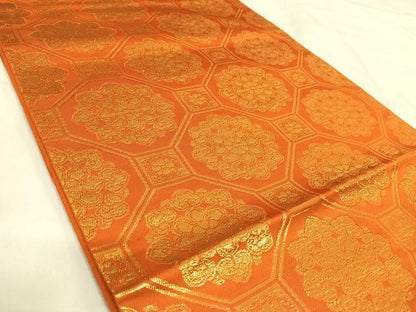 平和屋着物◎西陣 六通柄 本袋帯 蜀江花文 金彩 正絹 逸品 未使用 AABI5528yx