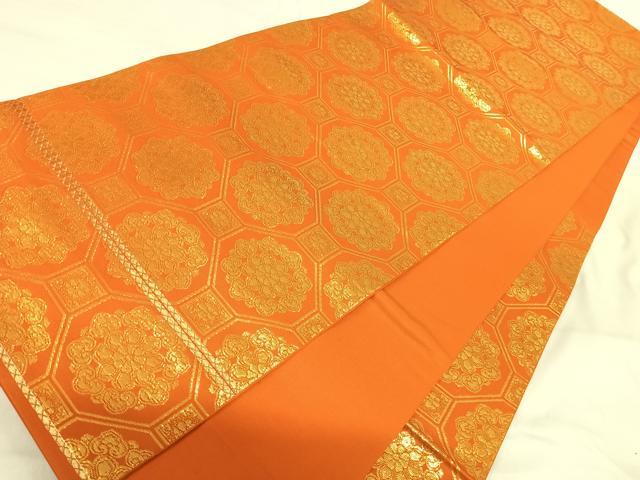 平和屋着物◎西陣 六通柄 本袋帯 蜀江花文 金彩 正絹 逸品 未使用 AABI5528yx
