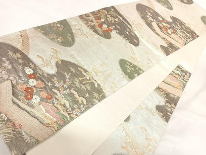 平和屋着物◎九百佐賀錦 六通柄袋帯 唐織 御所解 金銀糸 正絹 逸品 AABI5555yx