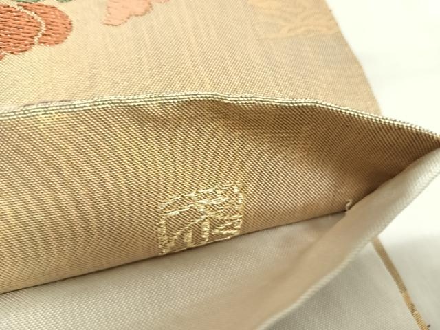 平和屋着物◎西陣 万勝織物謹製 六通柄袋帯 天平丸紋 金糸 正絹 逸品 AABI5557yx