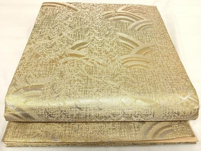 平和屋着物◎本佐賀錦　六通柄袋帯　流水文　金銀糸　正絹　逸品　AABI5595yx
