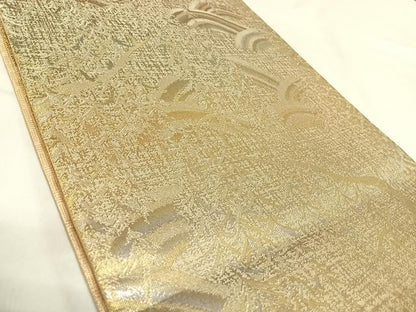 平和屋着物◎本佐賀錦　六通柄袋帯　流水文　金銀糸　正絹　逸品　AABI5595yx