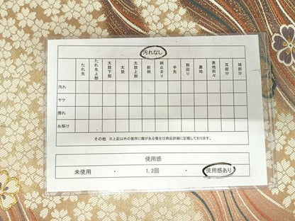 平和屋着物◎六通柄袋帯 唐織 流水花文 金糸 正絹 逸品 AABI5602yx