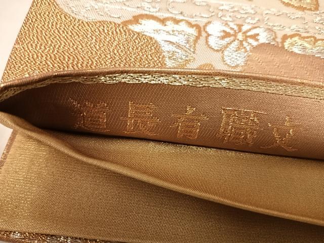 平和屋着物◎六通柄袋帯　道長有職文　金銀糸　正絹　逸品　AABI5614yx