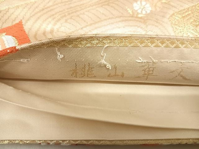 平和屋着物◎六通柄袋帯　唐織　桃山華文　金糸　正絹　逸品　AABI5626yx