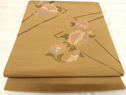 平和屋着物◎西陣 六通柄袋帯 更芭梨 更紗花文 正絹 逸品 AABI5631yx