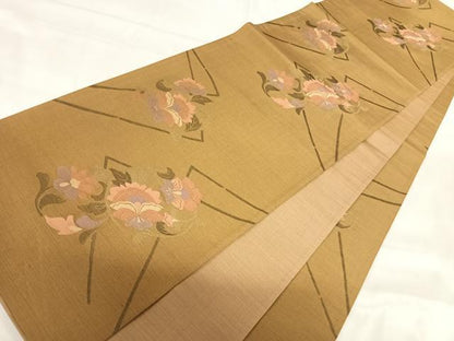 平和屋着物◎西陣 六通柄袋帯 更芭梨 更紗花文 正絹 逸品 AABI5631yx
