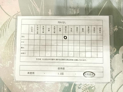 平和屋着物◎六通柄袋帯 地紙草葉文 銀糸 正絹 逸品 AABI5638yx