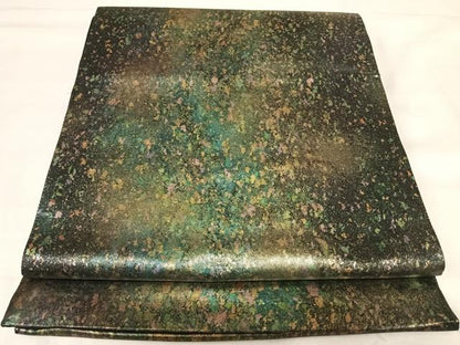 平和屋着物◎六通柄袋帯 霞文 引箔 正絹 逸品 AABI5646yx