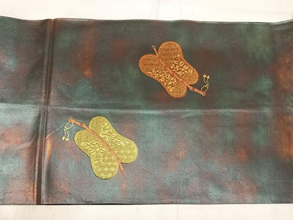 平和屋着物◎太鼓柄　本袋帯　軍配　金糸　引箔　正絹　逸品　AABI5682yx